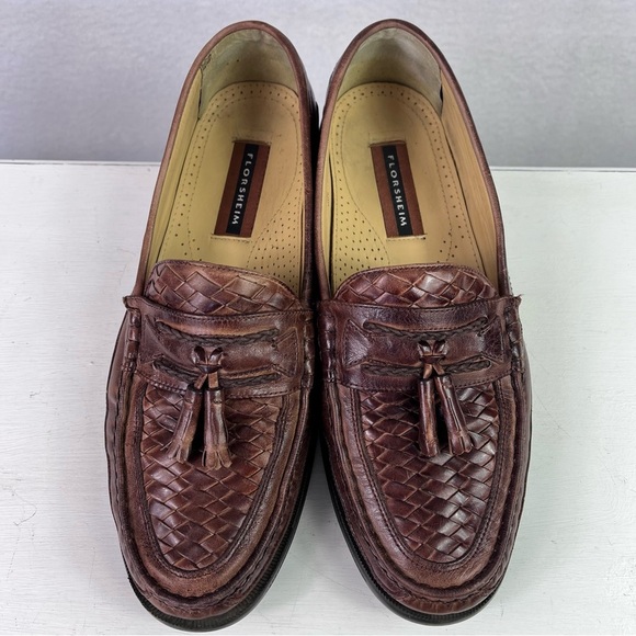 Florsheim Other - Florsheim Palmer Mens Leather Loafers Size 9.5D Woven Tassel Amazonas.  17198